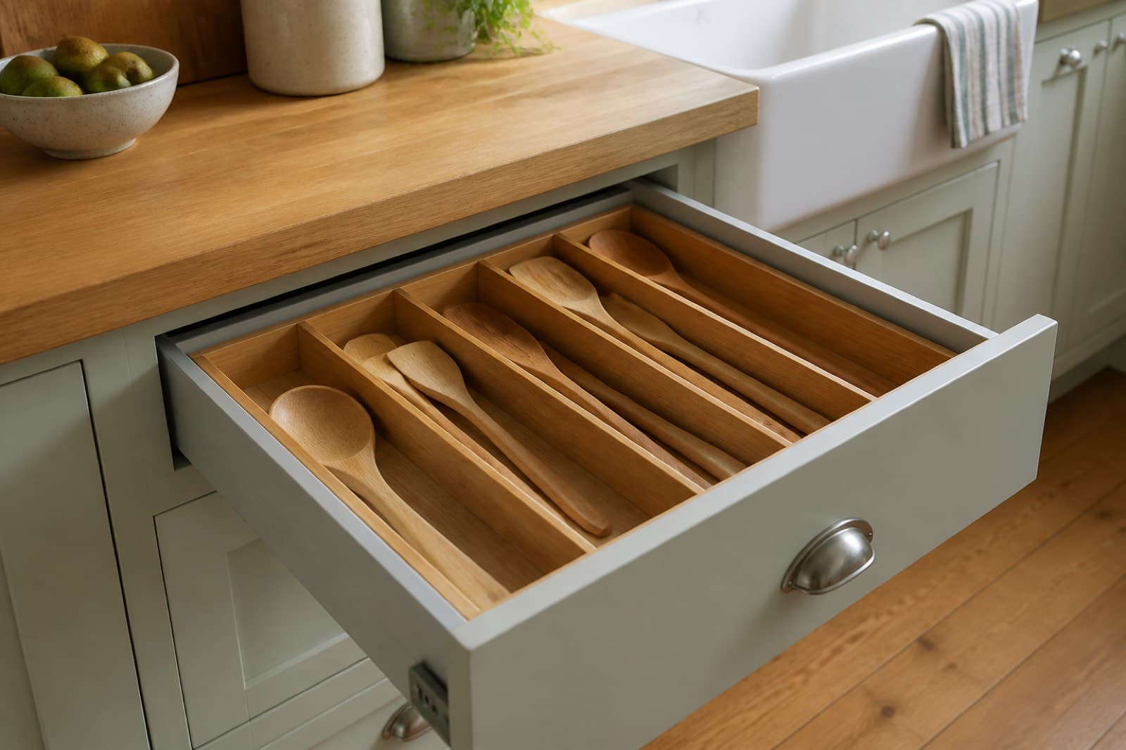 Drawer dividers — in a home setting